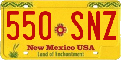 NM license plate 550SNZ