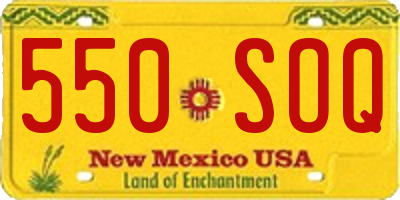 NM license plate 550SOQ