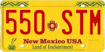 NM license plate 550STM