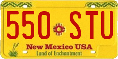 NM license plate 550STU