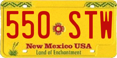 NM license plate 550STW