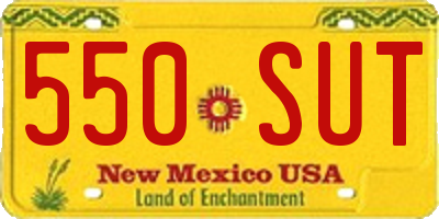 NM license plate 550SUT