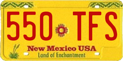 NM license plate 550TFS