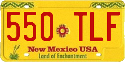 NM license plate 550TLF