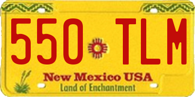 NM license plate 550TLM