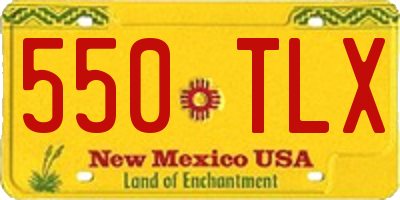 NM license plate 550TLX