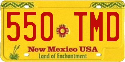 NM license plate 550TMD