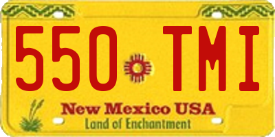 NM license plate 550TMI