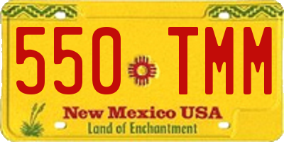 NM license plate 550TMM