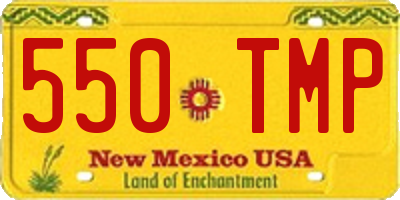 NM license plate 550TMP