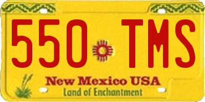 NM license plate 550TMS
