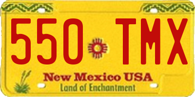 NM license plate 550TMX
