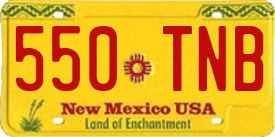 NM license plate 550TNB
