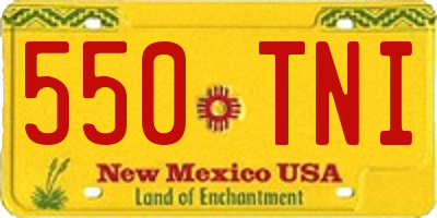 NM license plate 550TNI