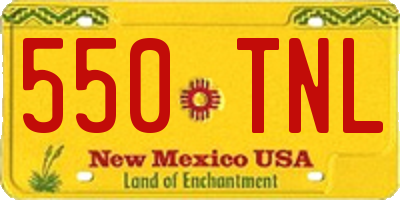 NM license plate 550TNL