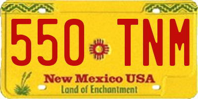 NM license plate 550TNM