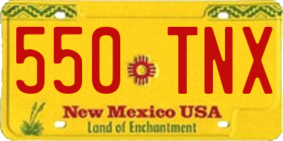 NM license plate 550TNX
