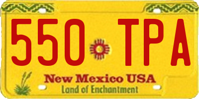 NM license plate 550TPA
