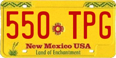 NM license plate 550TPG