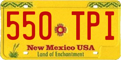 NM license plate 550TPI
