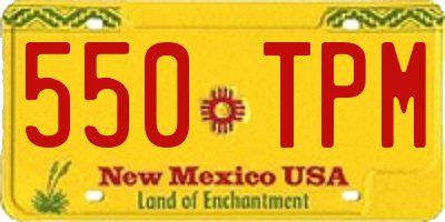 NM license plate 550TPM