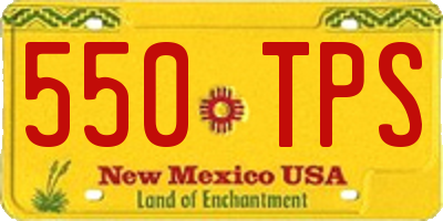 NM license plate 550TPS