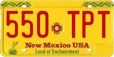 NM license plate 550TPT