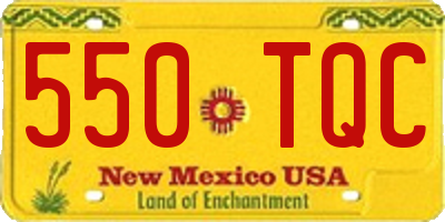 NM license plate 550TQC
