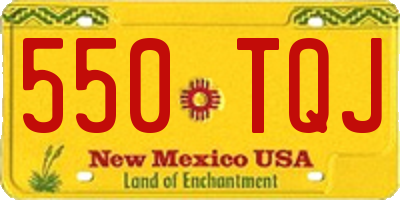 NM license plate 550TQJ