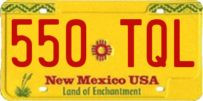 NM license plate 550TQL