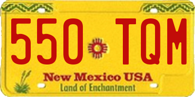 NM license plate 550TQM