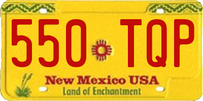 NM license plate 550TQP