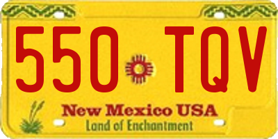 NM license plate 550TQV