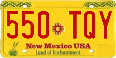 NM license plate 550TQY