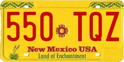 NM license plate 550TQZ