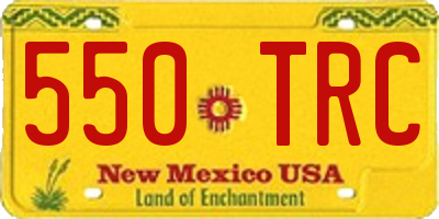 NM license plate 550TRC