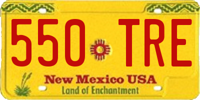 NM license plate 550TRE