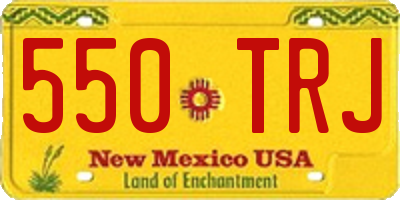 NM license plate 550TRJ