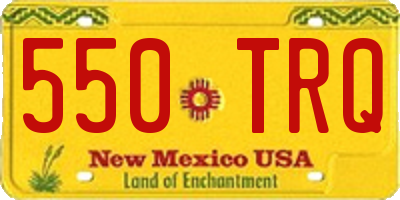 NM license plate 550TRQ