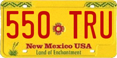 NM license plate 550TRU