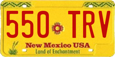 NM license plate 550TRV