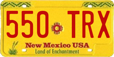 NM license plate 550TRX