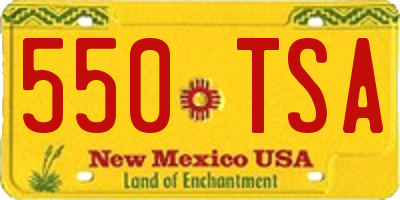 NM license plate 550TSA