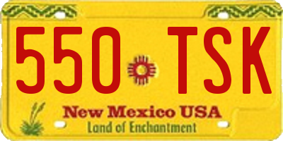 NM license plate 550TSK