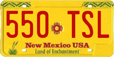 NM license plate 550TSL