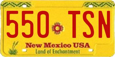NM license plate 550TSN