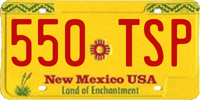 NM license plate 550TSP