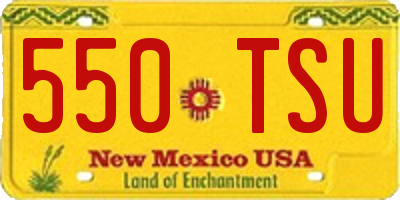 NM license plate 550TSU