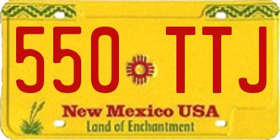 NM license plate 550TTJ