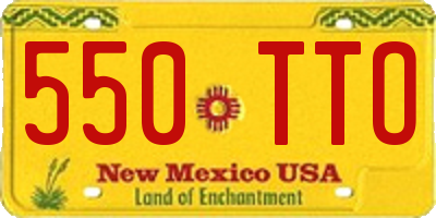 NM license plate 550TTO